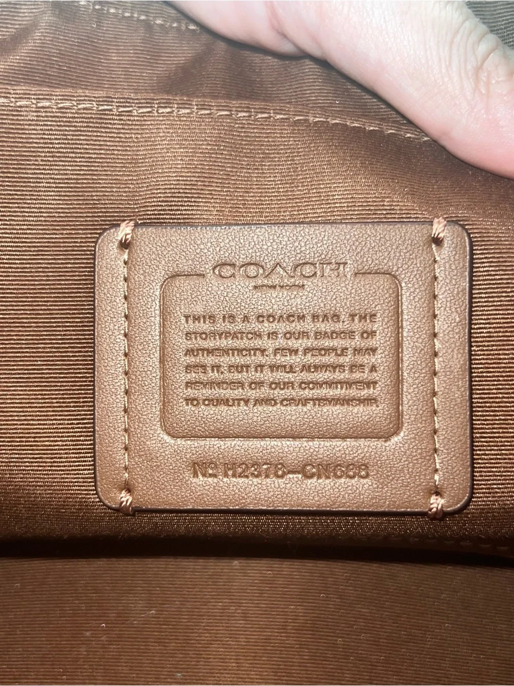 Coach Brown Signature Canvas Shoulder Bag with Snowflake Accents